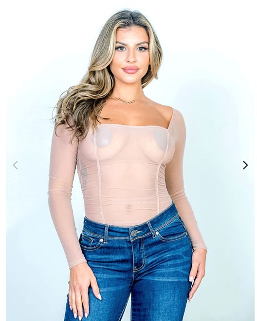 Square Neck Sheer Top