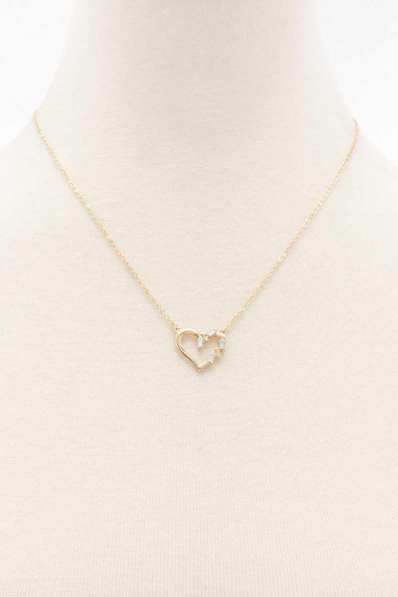 Heart Rhinestone Necklace