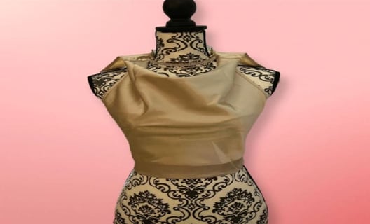 Gold Halter (back out) Satin Top